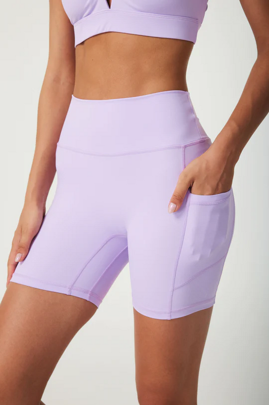 ButterySoft High-waisted bike shorts- Lilac