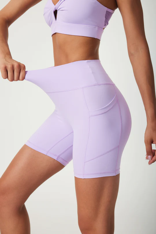 ButterySoft High-waisted bike shorts- Lilac