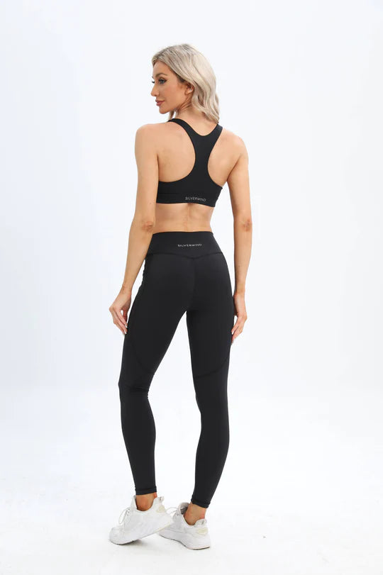 Luxe High-waisted Pocket Leggings - Classic Black