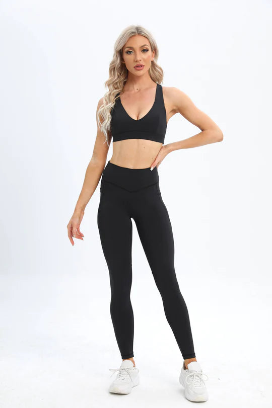 Luxe High-waisted Pocket Leggings - Classic Black