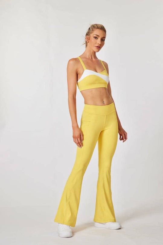 HeyCloud Flow Sports Bra- Macaroon Yellow