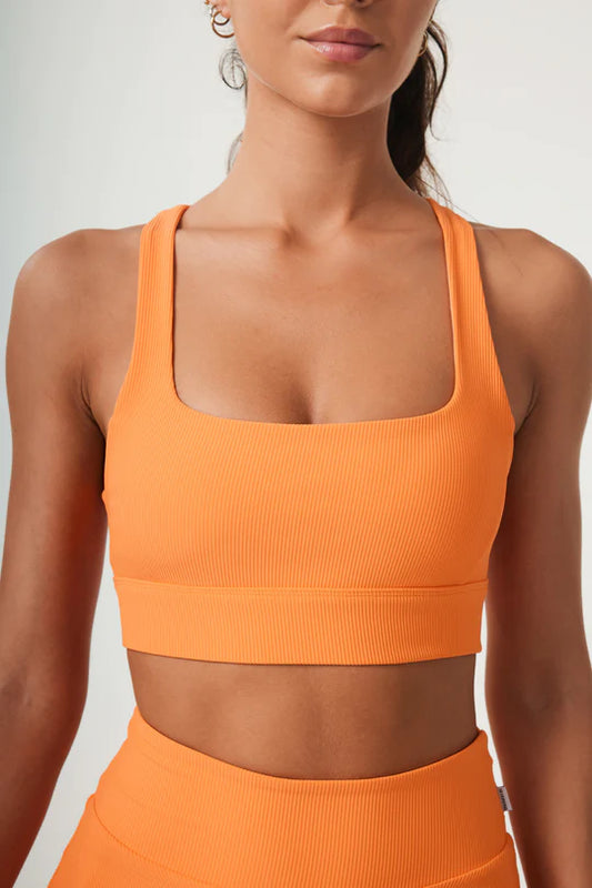 Ribbed Orange Bra