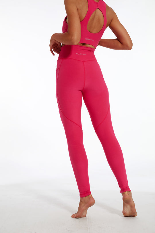 Ruby Pink High-waisted Leggings