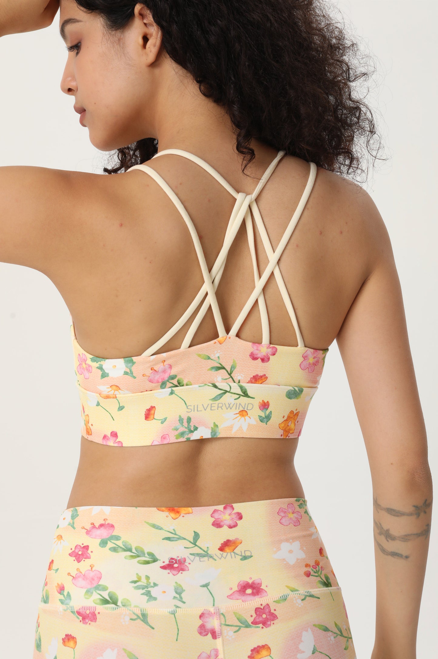 Foral Garden Strappy Sports Bra