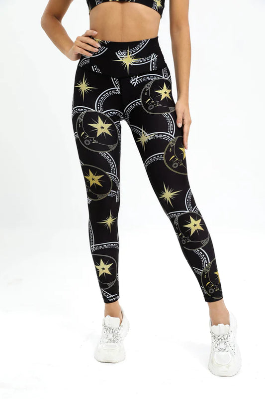 Golden Star High-waisted Leggings